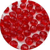 YUEXIGO 250pcs 6mm Crystal Glass Beads for Jewelry Making, Faceted Rondelle Glass Spacer Beads for Wind Chimes Bracelet Earring
