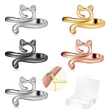 FOUSNOW 5 Pcs Crochet Ring, Adjustable Crochet Tension Rings, Yarn Ring for Finger Knitting Loop Accessories Tools, Yarn Rings f