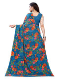 Satrani Womens Polyester Saree (1955St350_1850St176 Blue)