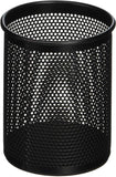 ikis Black Single Round Mesh Metal Pen Pencil Holder Table Desk Organizer for Home Office
