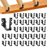 36 Pcs 2x 4 Joist Hanger,Q235B Steel Face Mount Joist Hangers,Black Powder Coated Hurricane Ties for Rafter, Rafter Brackets for