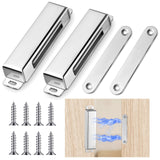 Yaocom 2 Pcs Magnetic Door Catch 150lb Stainless Steel Heavy Duty Strong Magnetic Cabinet Magnets for Closure Wardrobe Closet Cu