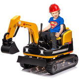 JOYLDIAS 360 Degree Rotating Ride On Excavator and Bulldozer,12V12AH Battery Powered Ride On Toy Backhoe W/Track Design Wheels f