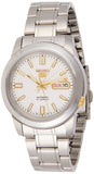 Seiko Mens SNKK07 5 Stainless Steel White Dial Watch