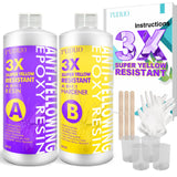 Puduo Resin Epoxy Kit 16OZ, Crystal Clear Epoxy Resin with Super Anti-Yellowing for Art, Jewelry Making, Casting, Silicone molds