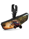 ZIDIYORUO UTV Rear View Mirror, Adjustable SXS RZR Center Rearview Mirror with Aluminum Clamp Fit for 1.5-2 Roll Bar, Compatible