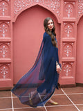 Gosriki Women'S Cotton Blend Embroidered Straight Kurta With Pant & Dupatta (Bgm Navy Blue-Gs_L_Navy Blue_Large),Navy Blue,,B0CHSG1TJ8