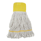 Boardwalk BWK501WH 5 in. Headband Cotton/Synthetic Super Loop Wet Mop Head Small, White (12/Carton)