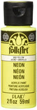 FolkArt Neon Acrylic Paint in Assorted Colors (2 Ounce), 2853 Neon Yellow
