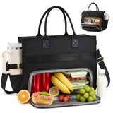LOVEVOOK Insulated Lunch Bag,2-in-1 Work Tote Bag with Lunch Compartment,Large Capacity Professional Work Bag for Women,15.6 Inc