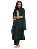 Libas Women'S Silk Blend Kurta Set (Gs1072_Green_S)