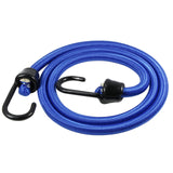 Joneaz Bungee Cord with Plastic Coating Metal Hooks 24 inch Heavy Duty, 4 Pack 10mm Blue UV-Resistant Bungee Cord