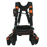 MELOTOUGH Pro Framer Combo System Tool Belt with Suspenders Construction Tool Pouch Builder Heavy Duty Carpenter Suspension Rig