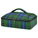 SyXIOP Insulated Casserole Carrier Bag Green Scottish Check Pattern