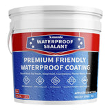 Xmntdo Roof Waterproof Sealant 2 Gallon, Matte Black Leak Repair Coating, Water-Based Rubber Roof Coating Sealant, Polyurethane