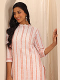 Libas Women'S Cotton Ethnic Motifs Straight Kurta (37241 White White L