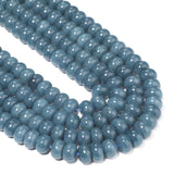 Yochus 75pcs Grayish Blue Rondelle Beads for Bracelet Making