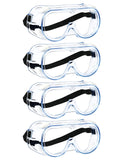 MELASA Safety Goggles ANSI Z87.1, Anti-Fog Protective Lab Goggles, Eye Protection Goggles (4 Pcs)