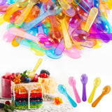 Mini Spoons - 200PCS Dessert Spoons Plastic Disposable Cutlery Small Plastic Spoons For Ice Cream Cake Jelly Pie Yogurt Dessert