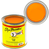 1 Shot Lettering Enamel Paint, Professional Pinstriping and Lettering Paint 8 OUNCE CAN- 1/2 PINT 124L/8Z (124L- Orange)