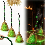 Interactive Halloween Moving Broom, Magic Animated Witch Broomstick,3PC