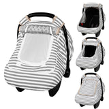 Car Seat Cover Baby,Winter Car Seat Covers for Boys Girls,Grey Infant Car Seat,Lined with Minky Dots Fabri, Double-Layer Windows