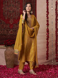 Anni Designer Women'S Rayon Blend Printed Straight Kurta With Pant & Dupatta (Toxic Mustard_Xl_Mustard_X-Large),Mustard,XL,,,