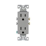 Eaton TR1107SG-SP-L Designer Duplex Receptacle, Silver Granitesilver Granite