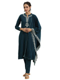 Libas Women'S Wool Blend Kurta Set (48759W_Teal Blue
