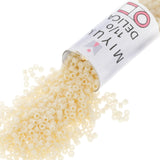 Miyuki Delica Seed Beads - Size 11/0 (1.6 mm), DB0732, Opaque Cream, 7.2 g, Approx. 1440 Beads, Made in Japan