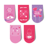 woopme Love Quotes Magnetic Bookmark Kids Boys Girls Note Books Lovers Readers Gift Magnetic Page Clips Folding 5 PCs