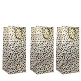 Brown Leaf Royal Premium Polka Dot Golden Print Party Favor Goodies Bag Handmade Paper Bag for Wedding, Valentine, Christmas, D