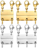 Layering Necklace Clasp 18 K Gold and Silver Separator for Stackable Necklaces