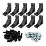 FORRCKY 10 Sets Heavy Duty 2020 Aluminum Extrusion Corner Bracket 20 Series V T Slot Hardware L Angle Connector with Slide Nut B