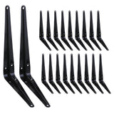 HEART ART 20 Pack Shelf Bracket 12 Inch ,Heavy Duty Shelf Brackets,Floating Shelf Bracket L Brackets,Metal Shelf Brackets for Wa