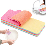 12 Layer Super Microfiber Sponge, Rainbow MultiLayered TearOff Rags, Quick Drying Cellulose Sponges for Cleans Kitchen, Bathro