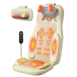 Rainwolf Shiatsu Neck and Back Massage Cushion with Heat - 4D Deep Tissue Kneading Full-Back Massager for Relief Fatigue, Adjust