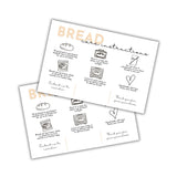 Bread Care Instruction Cards |30pk 4x6Sourdough Storage Bakery Baker Client Packaging Cinnamon Roll Cupcake Cake How to Stor