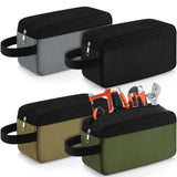 Eccliy 4 Pack Tool Pouch with Zipper Small Tool Bags Dual Compartments Utility Bag with Handle Canvas Pouch Box Electrician Acce