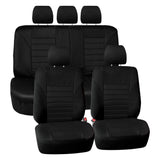 FH Group Car Seat Covers Full Set 3D Air Mesh - Universal Fit, Automotive , Low Back Seat Cover, Airbag Compatible, Split Bench
