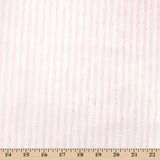 University Stripe Linen-Look Polyester Cotton 58 Fabric by The Yard - Blush/White