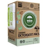 WBM Home Laundry Detergent Pods, 32 Count | Fresh & Clear Unscented | Laundry Pods 10x Ultrapower Cleaning With Color Protection