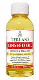 TERLANS Linseed Oil Refined, 3.38 Fl. Oz (100 ml) | Natural Oil Paint Thinner | Wood Preserver