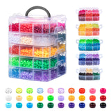 Umikk 5400Pcs Pony Beads, 30 Assorted Colored Beads for Bracelets Making, Kandi Friendship Bracelet, Craft, Jewelry Making, Hair