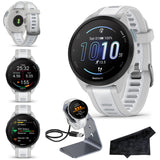 Garmin Forerunner 165 GPS Running Smartwatch, Mist Gray/Whitestone, Advanced Health - Fitness Insights, Sleep Coach, Training Pl