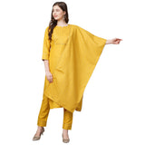 Gosriki Women'S Cotton Straight Kurta With Pant & Dupatta (Kptd-Cot-10069-Mustard_M-Go_Yellow_Medium),Yellow,,B09P4188KL