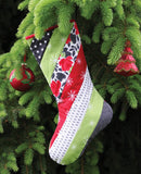 June Tailor Quilt As You Go Holiday Striped Stocking -- 1/Pack, Off White
