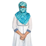 Switchon Cotton Anti Pollution Full Face Scarf Uv Sun Rays Protection Scarf For Women Free Size (Grey_Multi)