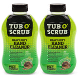 Tub O' Scrub TS18-2 Heavy Duty Waterless Hand Cleaner 2 Pack - Pumice Free Formula for Grease, Oil, Dirt & Grime Removal, 18 oz