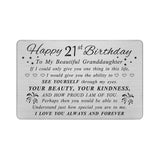 DEGASKEN Granddaughter 21st Birthday Card - Happy 21st Birthday Card for Granddaughter - Birthday Gifts for 21 Year Old Granddau